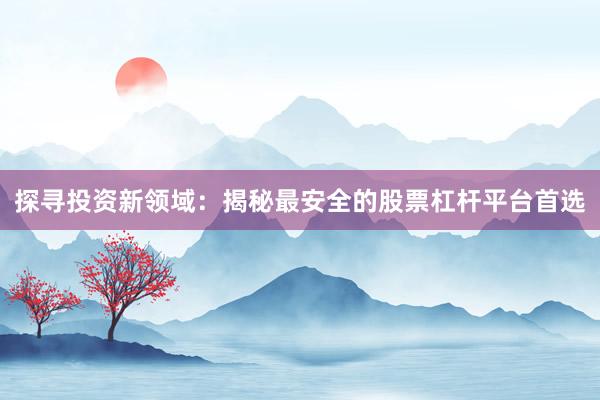 探寻投资新领域：揭秘最安全的股票杠杆平台首选
