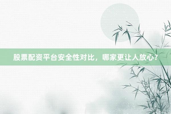 股票配资平台安全性对比，哪家更让人放心？