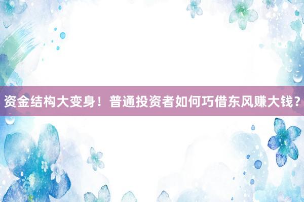 资金结构大变身！普通投资者如何巧借东风赚大钱？