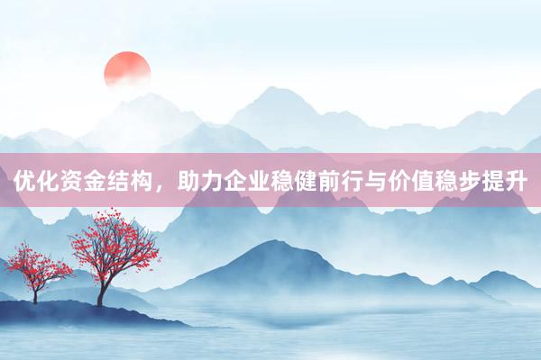优化资金结构，助力企业稳健前行与价值稳步提升