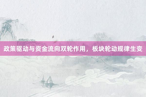 政策驱动与资金流向双轮作用，板块轮动规律生变