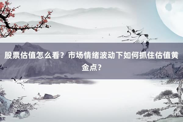 股票估值怎么看？市场情绪波动下如何抓住估值黄金点？