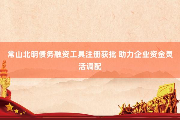常山北明债务融资工具注册获批 助力企业资金灵活调配